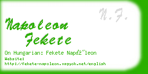 napoleon fekete business card